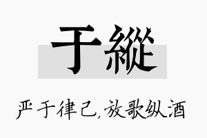 于纵名字的寓意及含义