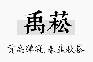 禹菘名字的寓意及含义