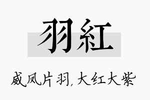 羽红名字的寓意及含义