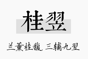 桂翌名字的寓意及含义