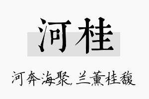 河桂名字的寓意及含义