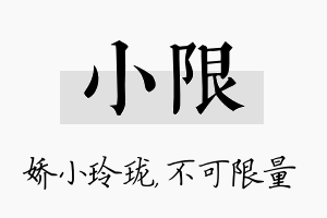 小限名字的寓意及含义