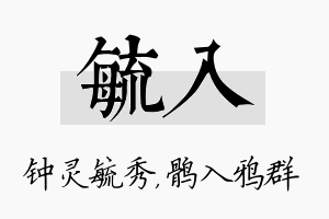 毓入名字的寓意及含义