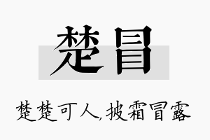 楚冒名字的寓意及含义