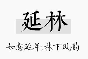 延林名字的寓意及含义