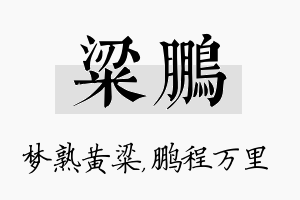 粱鹏名字的寓意及含义