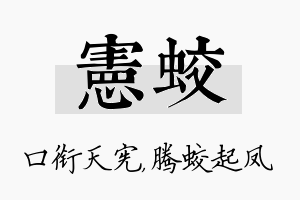 宪蛟名字的寓意及含义