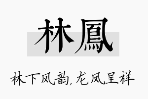 林凤名字的寓意及含义