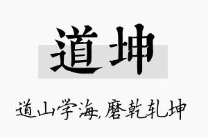 道坤名字的寓意及含义