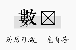 数洺名字的寓意及含义