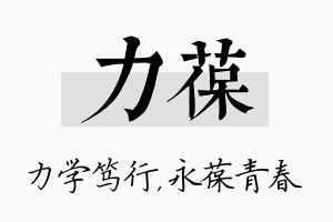 力葆名字的寓意及含义