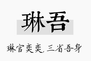 琳吾名字的寓意及含义