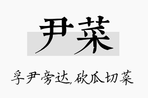 尹菜名字的寓意及含义