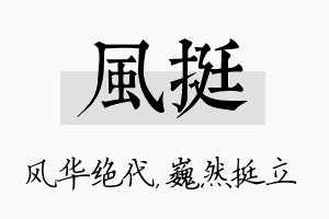 风挺名字的寓意及含义