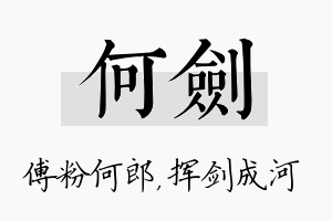 何剑名字的寓意及含义