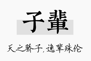 子辈名字的寓意及含义