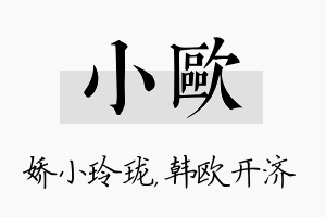 小欧名字的寓意及含义