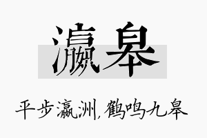 瀛皋名字的寓意及含义