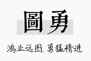 图勇名字的寓意及含义