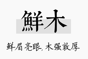 鲜木名字的寓意及含义