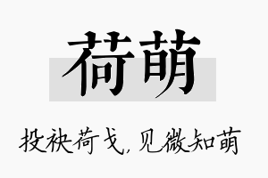 荷萌名字的寓意及含义