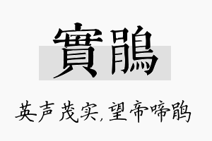 实鹃名字的寓意及含义