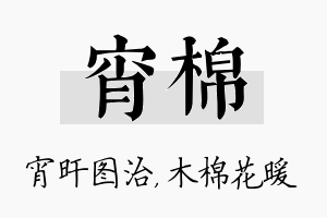 宵棉名字的寓意及含义