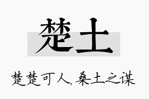 楚土名字的寓意及含义