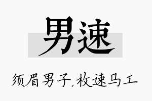 男速名字的寓意及含义