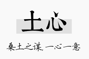 土心名字的寓意及含义