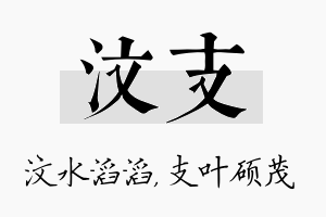 汶支名字的寓意及含义