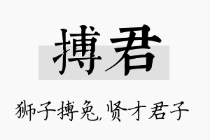 搏君名字的寓意及含义