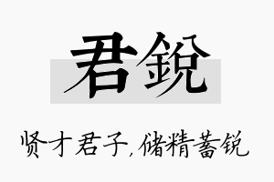 君锐名字的寓意及含义