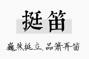 挺笛名字的寓意及含义