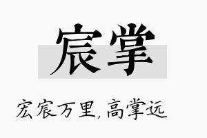 宸掌名字的寓意及含义