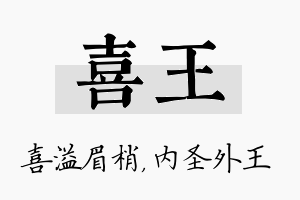 喜王名字的寓意及含义