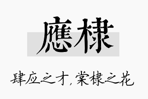 应棣名字的寓意及含义