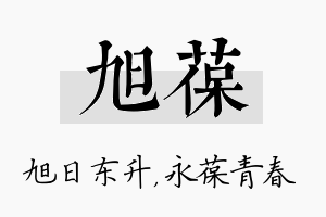 旭葆名字的寓意及含义