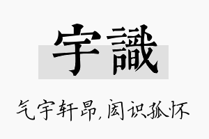 宇识名字的寓意及含义