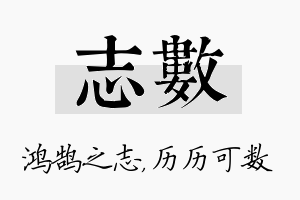 志数名字的寓意及含义