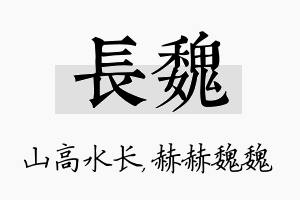 长魏名字的寓意及含义