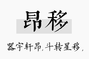 昂移名字的寓意及含义