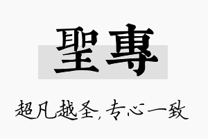 圣专名字的寓意及含义