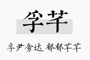 孚芊名字的寓意及含义