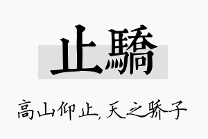 止骄名字的寓意及含义