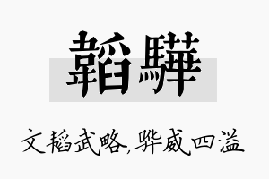 韬骅名字的寓意及含义