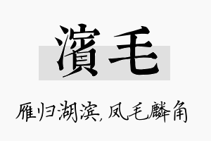 滨毛名字的寓意及含义