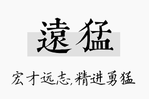 远猛名字的寓意及含义