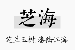 芝海名字的寓意及含义