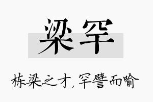 梁罕名字的寓意及含义